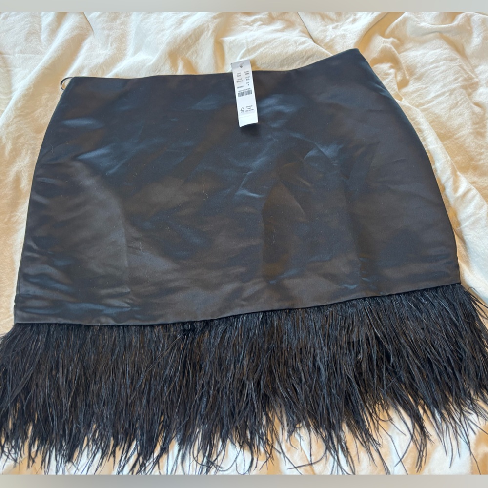JCrew Black feathered Skirt